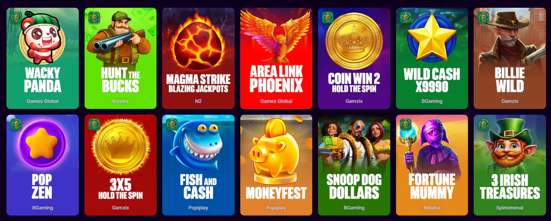 Games Available at Sevenreels